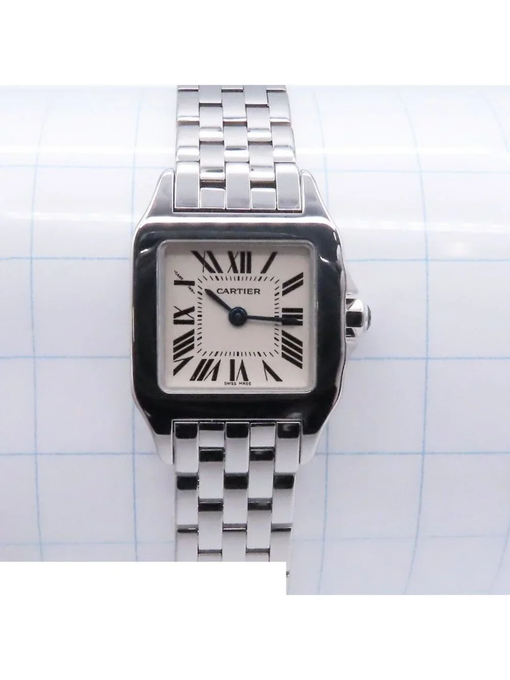 Cartier Santos Demoiselle Ivory Stainless Steel Watch Quartz